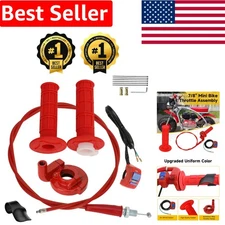 Upgrade Your Ride: 7/8" Mini Bike Throttle Cable Kit for Predator 212cc in Red