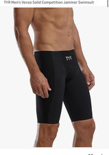 TYR Venzo Solid High Waist Competitive Jammer Swimsuit, Size 26, Black