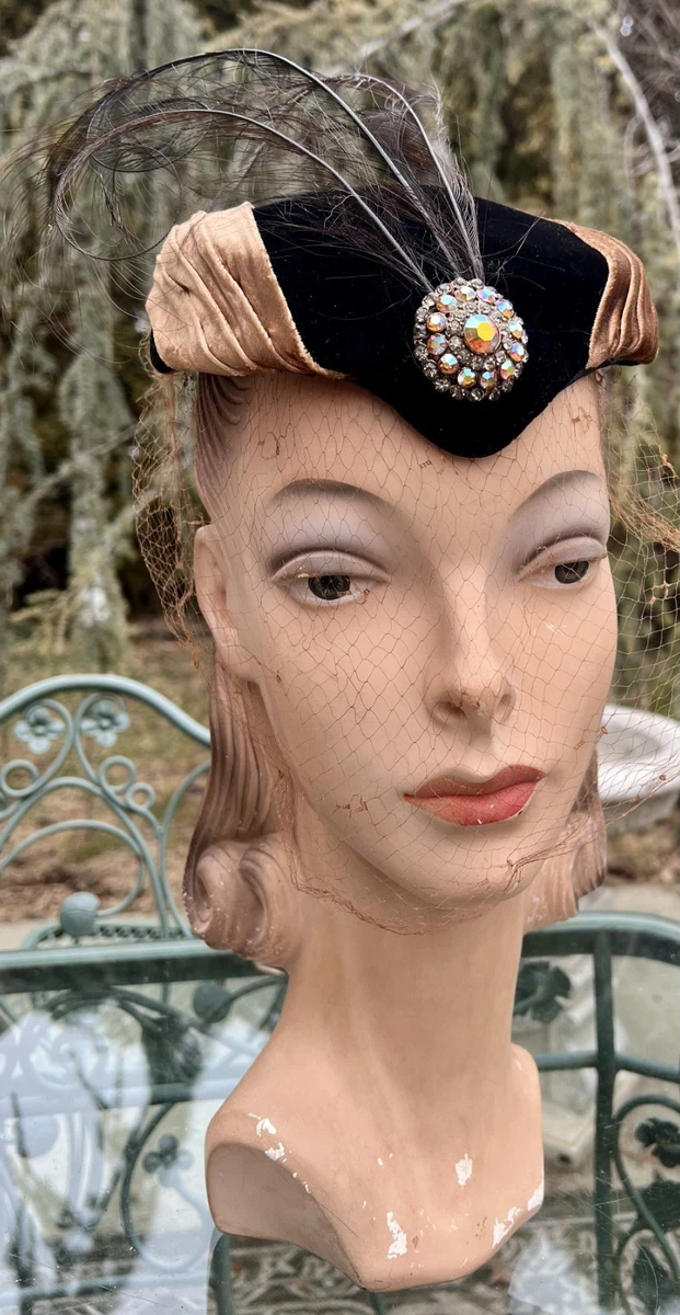 Vintage women’s luxury hat dinner cocktail party Vintage women main image 2