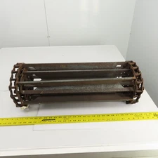 Drives 25-1/4"W x 92" L Chain Driven Steel Drag Cleated Conveyor Belt Chain D662