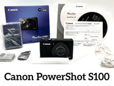 Canon PowerShot S100 Black 12.1MP 5x Optical Zoom Compact Digital Camera w/Box