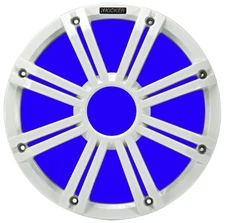 Kicker 45KMG12W Marine Boat 12" Subwoofer White Multi Color Light Sub Grill