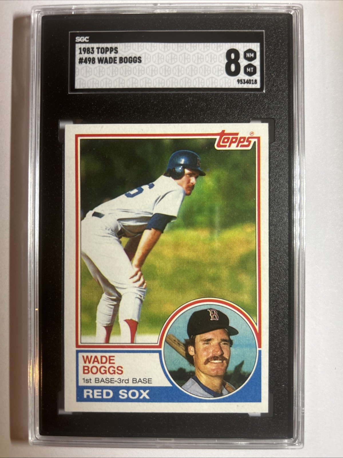 1983 TOPPS #498 WADE BOGGS RC SGC 8 NM-MT