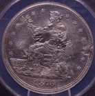 1876-S Trade Dollar ANACS XF40 Details Heavily Chopmarked
