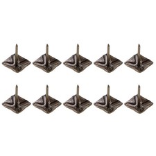40Pcs Upholstery Nail Tack 12x17.5x3.6mm Iron Square Head Push Pins Bronze Tone