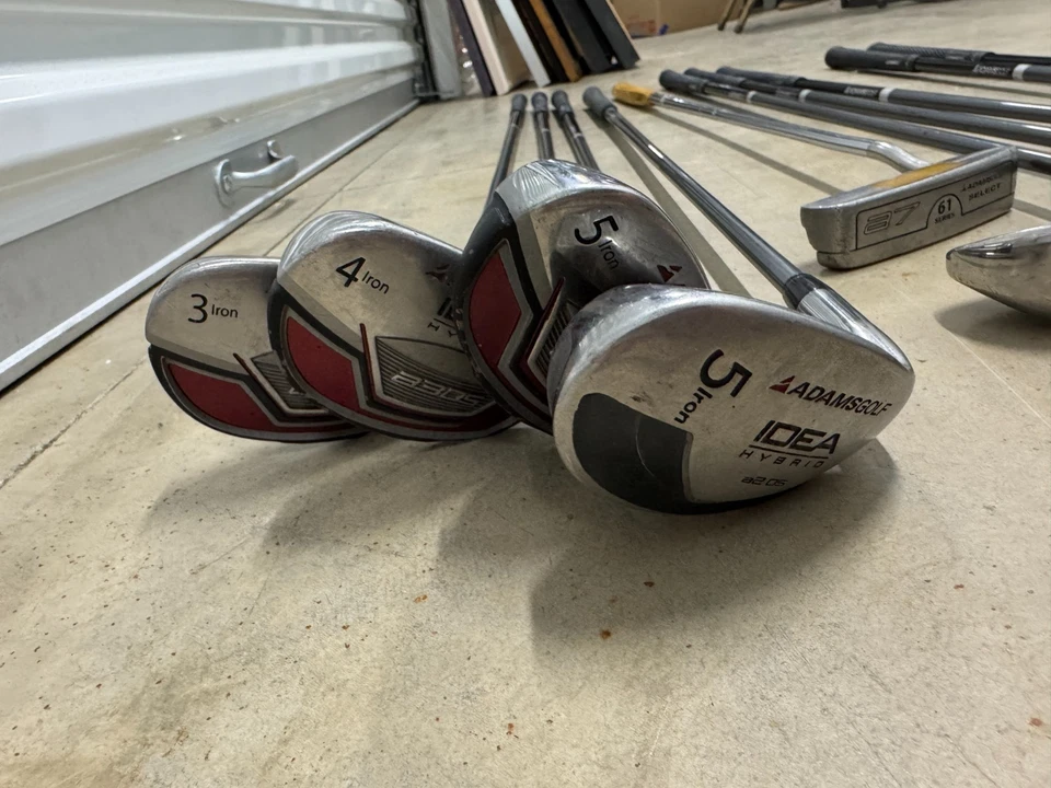 Juego de hierro híbrido Adams Golf Idea a30s 3-9, PW - R Flex grafito diestro y putter A7 Foto 3 de 4