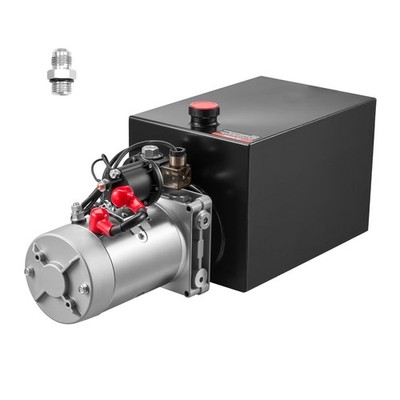 13QT Hydraulic Power Unit DC12V 3200PSI Single Acting for Dump Trailer