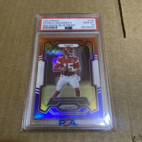 2023 Prizm Patrick Mahomes II Red/White/Blue PRIZM #149 PSA 10