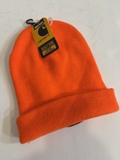 Brand New Carhartt Kids Youth Acrylic Watch Hat Brite Orange Winter Knit Beanie