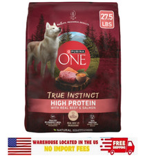 Purina ONE True Instinct Adult Dry Dog Food, Real Beef Salmon, 27.5 lb