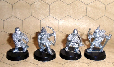 Citadel Feudal & Viking Archers (x4) Metal OOP - Warhammer Fantasy