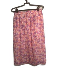 Vintage Vichele Pink  Purple Dandelion Chiffon Skirt Size M Made in USA 27"