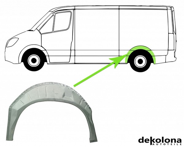 Radhaus Reparaturblech FüR Ford Transit Kasten Bus Links Hinten 85-94-image