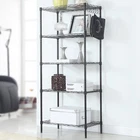 5-Tier Wire Shelves Unit Adjustable Metal Shelf Rack Kitchen Storage Organizer