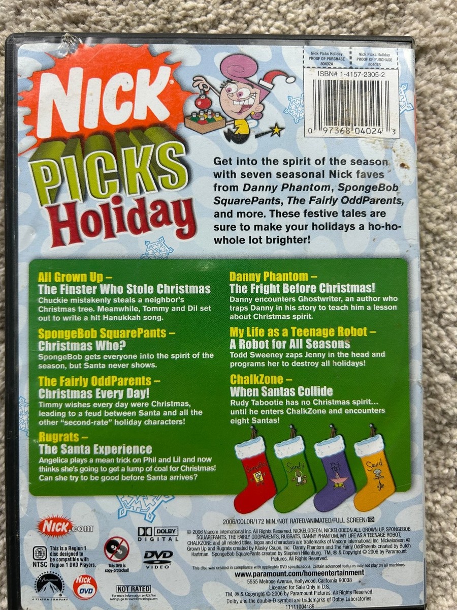 Nick Picks Holiday DVD 2006 7 Tales SpongeBob Danny Phantom Fairly