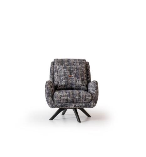 Luxury lounge chair design furniture grey style single seat club lounge-