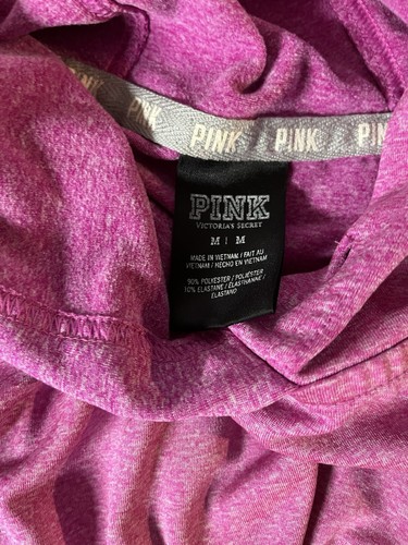 Pink LS W/Hood Pullover Activewear Shirt Sz Med Pink - Picture 4 of 11