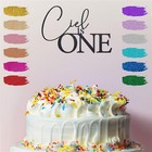 Personalised is One Cake Topper First 1st Birthdays Girls Boys Custom Age Name