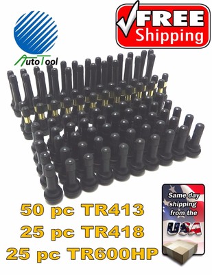 TR600HP=25 Pcs TR418=25 Pcs =100 pcs Tire Valve Stem Assortment TR413=50 Pcs