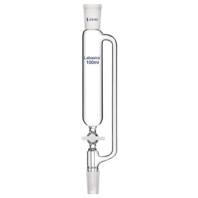 100 ml Pressure Equalizing Addition Funnel Borosilicate Glass Dropping Funnel...