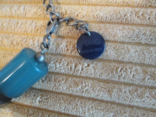 Pono by Joan Goodman blue/black chunky resin bead 18/20" necklace made in Italy - Picture 2 of 5
