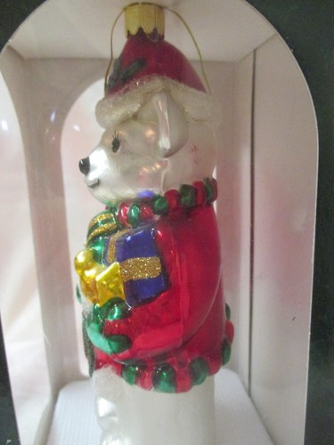 Vintage Trim A Home Hand Blown Glass Christmas Ornament Bear MIB #17 - Picture 4 of 5