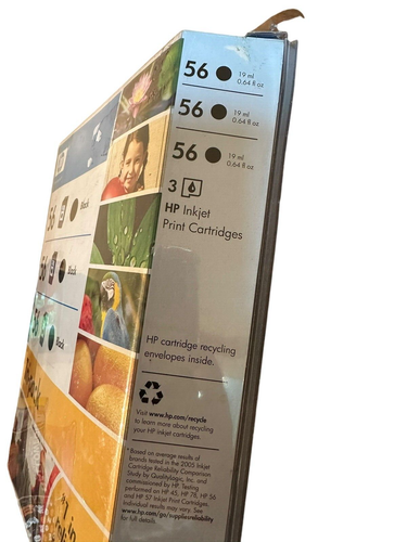 Genuine HP Printer Ink Black 56 Combo 3 Pack Ink Sealed Cartridges EXP: 9/2007 - Picture 5 of 6