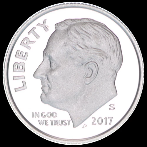 2017 S Roosevelt 90% SILVER Dime Gem Deep Cameo PROOF US Mint "Beautiful" Coin