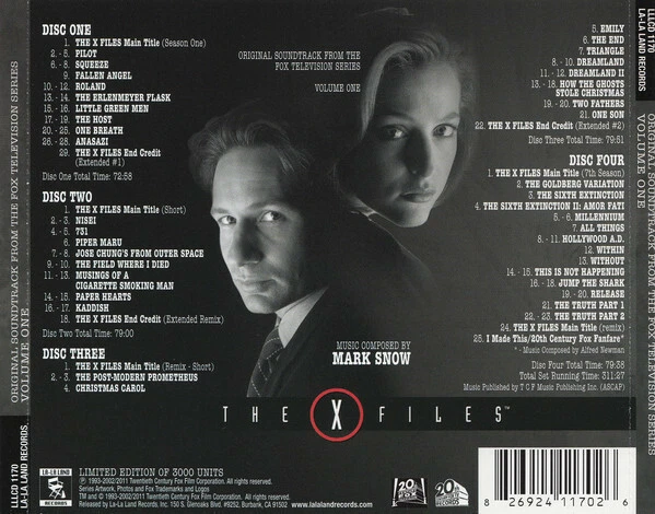 The X Files (1993-2003) TV-Series Sore 4CDs/Vol. 1/signed by Composer Mark Snow! - Bild 4 von 4