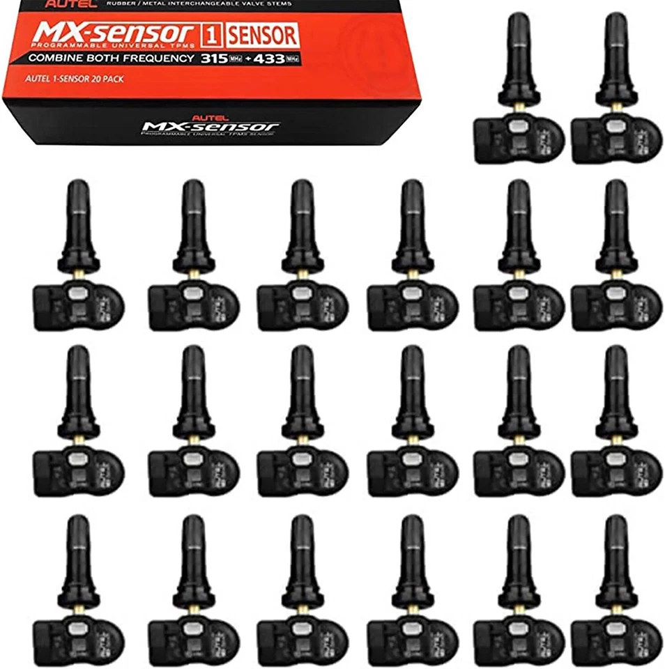 Autel MX-Sensor 20-Pack Rubber Universal programmable TPMS Sensor 315 & 433MHz  - Imagem 3 de 4
