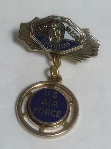 Old 1940's USAF US Air Force SWEET HEART Pin Patriotic HOME FRONT Jewelry WWII