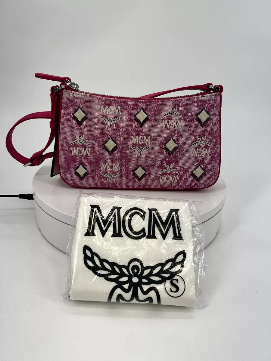 Mcm Ladies Grey Crossbody Bag in Vintage Jacquard Monogram