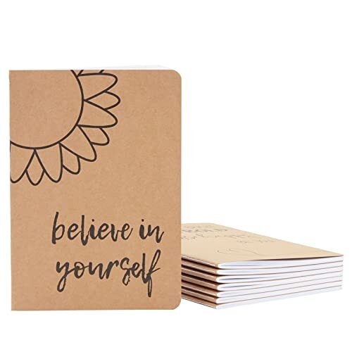 8-Pack Inspirational Notebook 5x8 Journal, Motivational Kraft Paper Journals, - Foto 4 di 7