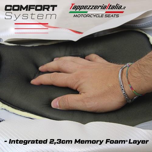 Kawasaki ER-6N ER-6F 2012-2014 2015 2016 Seat Cover Tappezzeria Comfort White - 第 5/8 張圖片