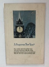 Vintage Postcard A Prosperous New Year No. C339 Made in USA