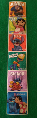6 Disney Sandylion LILO AND STITCH large stickers 2 1/2 x 2 1/2 (Retired)