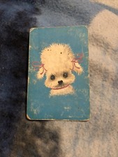 Giordano Poodle Dog Head Artist Painting Vintage Retro Art Old Swap Playing Card
