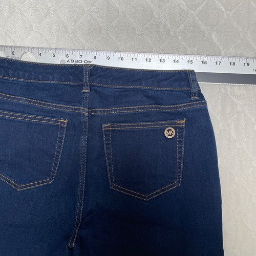 MICHAEL KORS Overdyed Indigo Denim Shorts Women's 30.5 inch Waist Size 8 - Picture 5 of 7