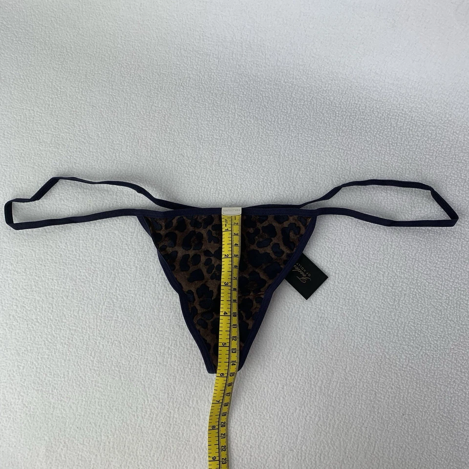 Fredericks Of Hollywood 2x Estampado de Leopardo Hollywood Heartthrob Tanga Nuevo con Etiquetas Foto 3 de 4