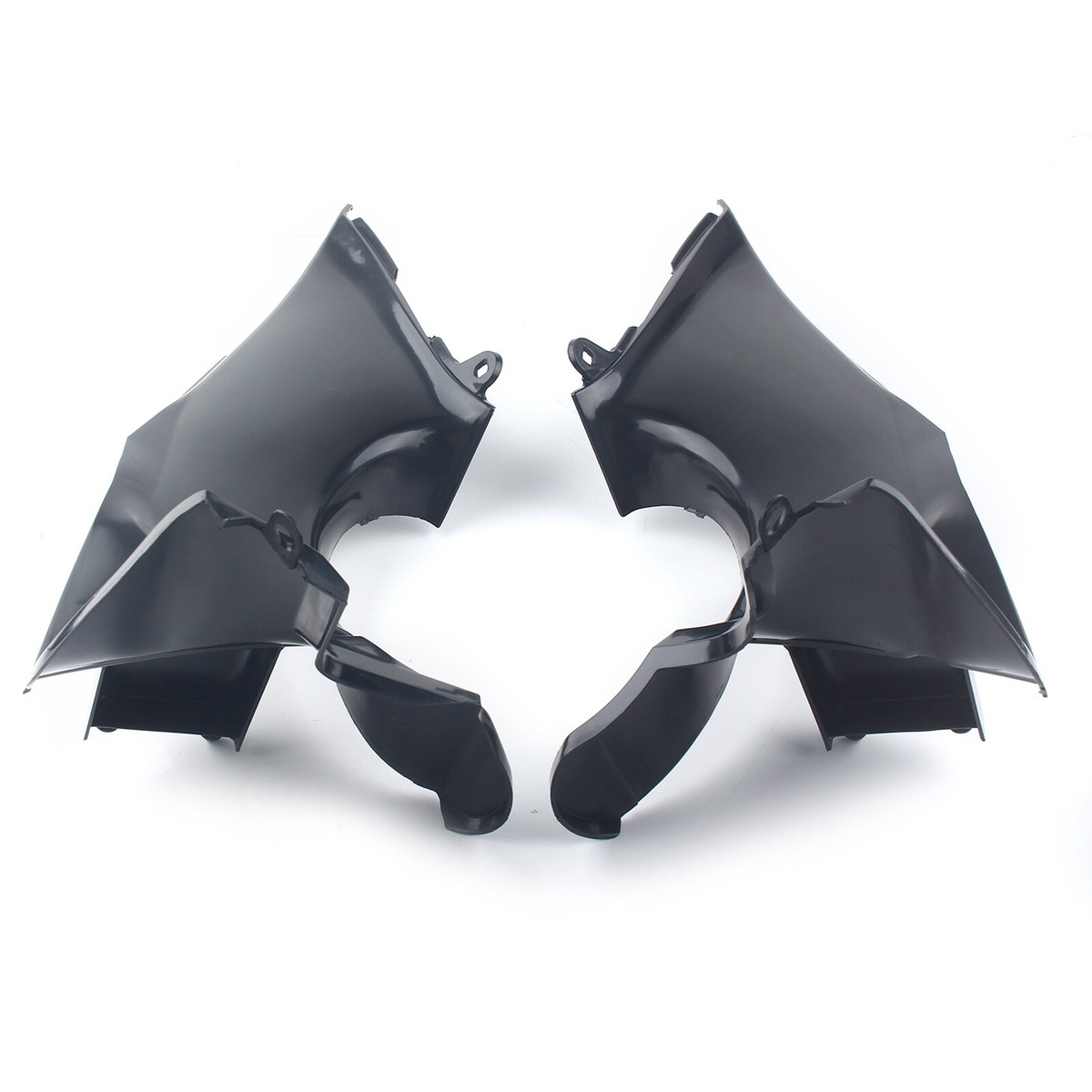 2×For KAWASAKI ZX-12R 2002-2005 F4 Black Front Dash Air Intake Ram