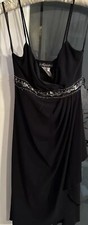 City Triangles Black Evening Sequined Ruffles Dress Size Small