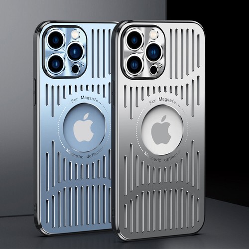 For iPhone 16 Pro Max 15 14 13 12 MagSafe Metal Case Heat Dissipation Shockproof - Picture 13 of 21