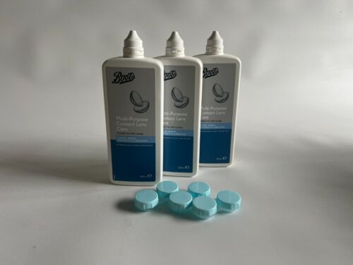 Boots Multi-Purpose Contact Lens Care Solution 360ml x3 + 3 x Contact Lens Tray - Picture 1 of 4