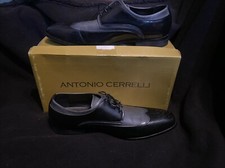 Men's Dress Shoes Wing Tip Oxford Black/Gray 2-Tone ANTONIO CERRELLI 6809