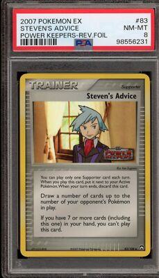 Pokemon Steven's Advice EX Power Keepers Reverse Holo #83 PSA 8 | eBay