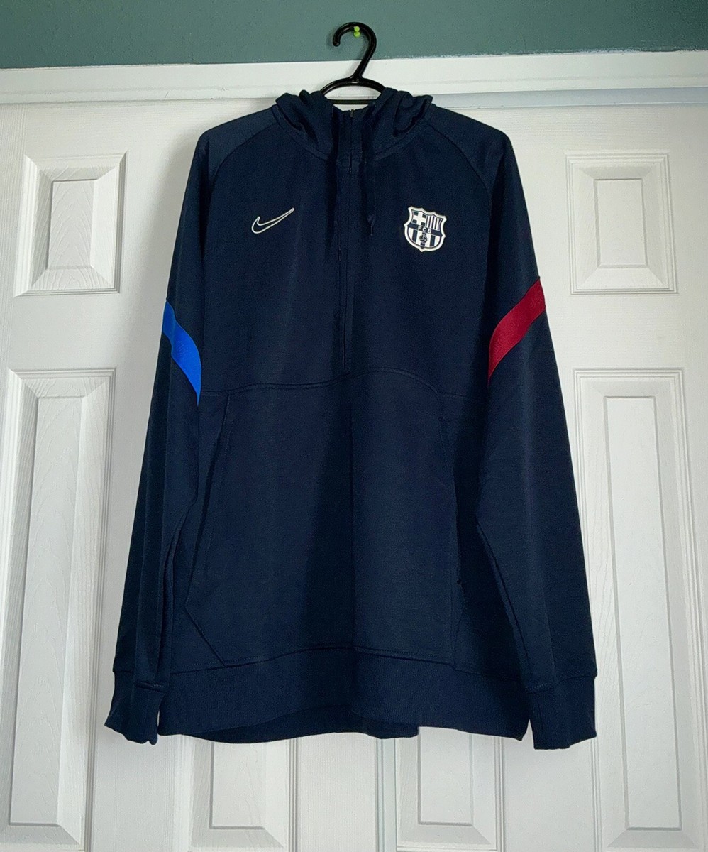 NIKE　FCバルセロナ　スウォッシュ刺繍ロゴ　スウェットパーカー　サイズXXL NIKE FCバルセロナ スウォッシュ刺繍ロゴ スウェットパーカー