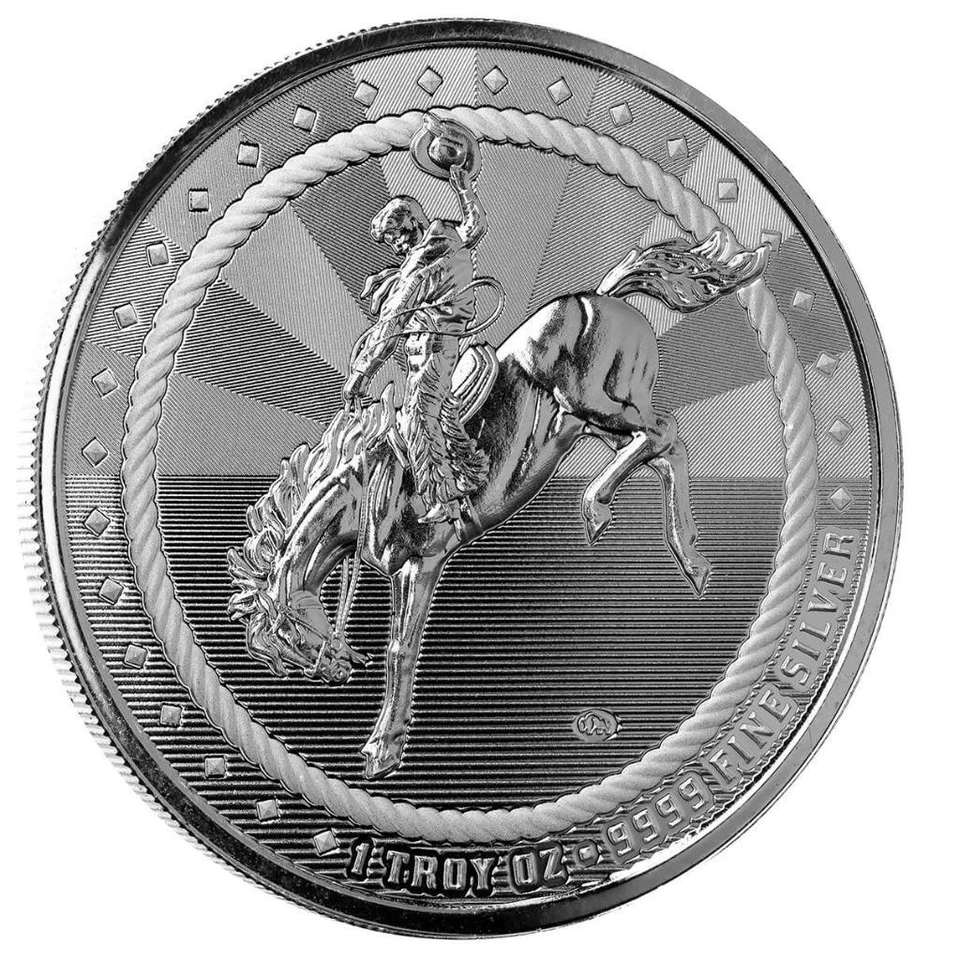 Ronda de vaquero de plata 2023 1 oz con Buffalo Privy .9999 redonda de plata #A542