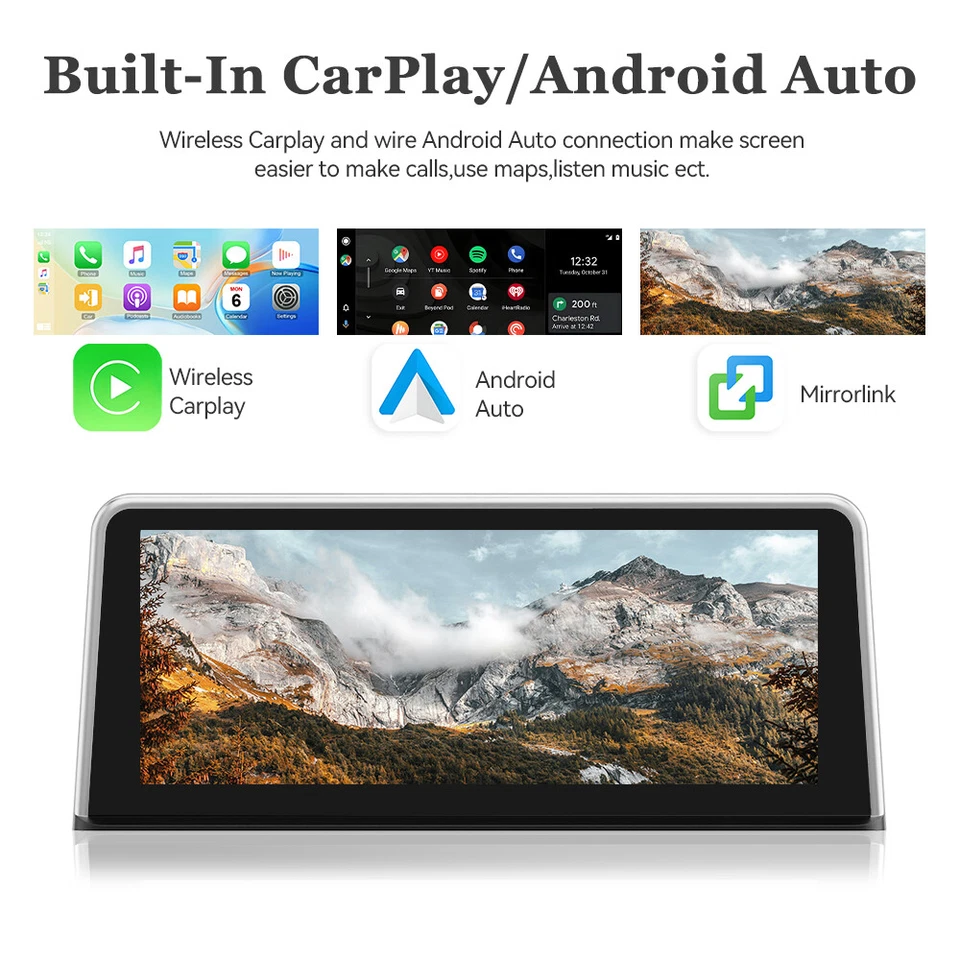 10.25" CarPlay Android 13 Car Stereo GPS 6+64GB For BMW 3 Series F30 F31 F34 NBT - Image 4 of 4
