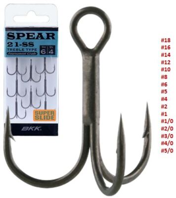 BKK SPEAR-21 SS  Raubfisch Haken Drilling geschmiedet Barsch Zander Kunstköder