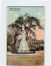Postcard Soldier's Monument Haverhill Massachusetts USA